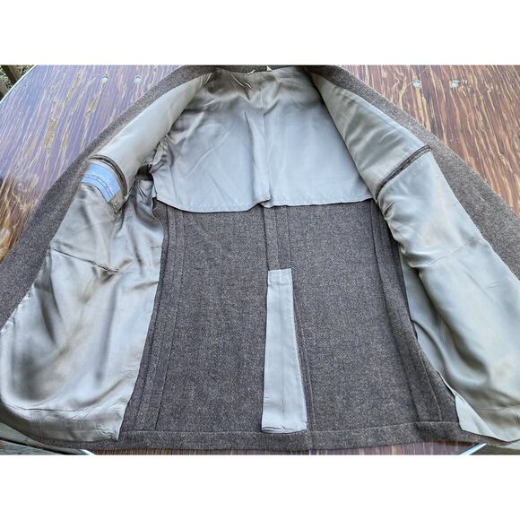 Size fits 40-42 100% Wool Tweed Sport Coat Blazer Jacket Winter - Picture 3 of 4